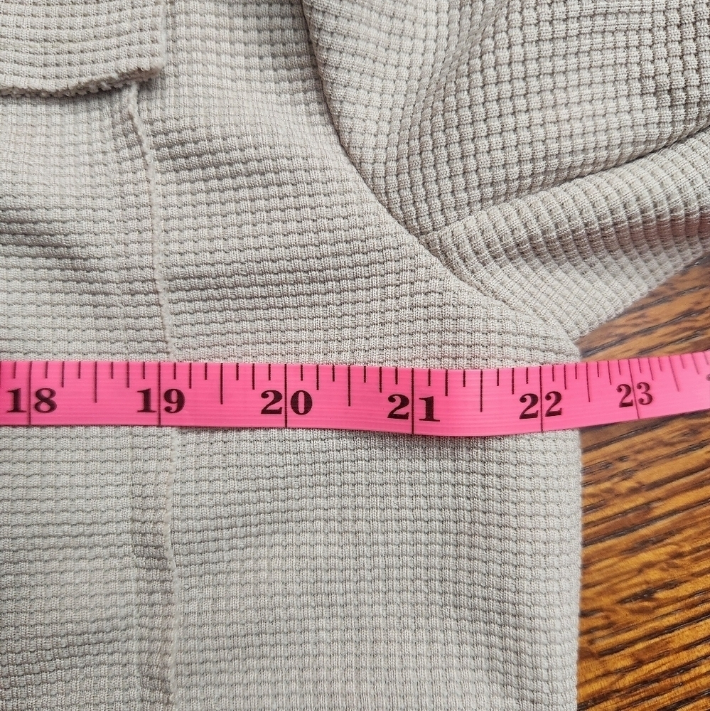 3/$25 Shein Shacket waffle raw hem neutral beige boxy shirt jacket size XS - Picture 12 of 15